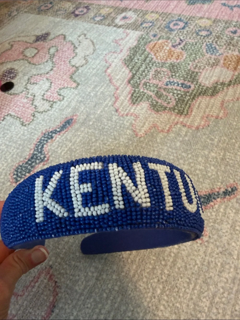 Kentucky Beaded Blue Statement Headband